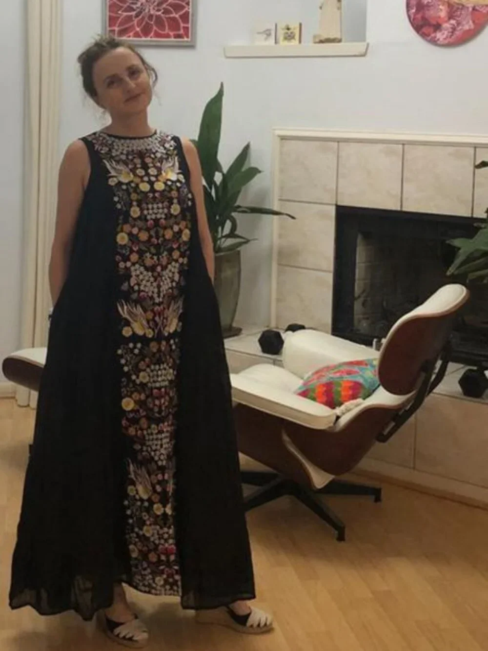 NWT Anthropologie Samant Chauhan Jacaranda Tiered Maxi Dress 10 - Picture 6 of 16